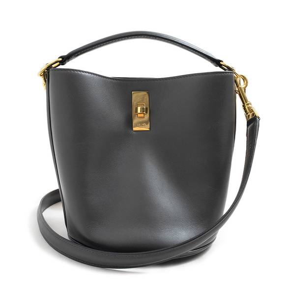Celine Handbags - Celine Bucket 2way Shoulder Handbag Crossbody Calfskin Black